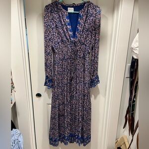 Saylor - blue maxi print dress